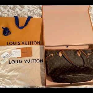 💯% Authentic Louis Vuitton Monogram Neverfull MM